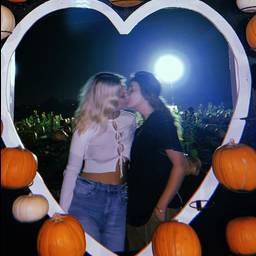 Antes - Beso en el Huerto de Calabazas Estilo Polaroid