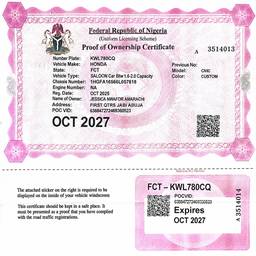 Vehicle Certificate Year Edit