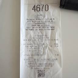 Before - Edited McDonald's Receipt