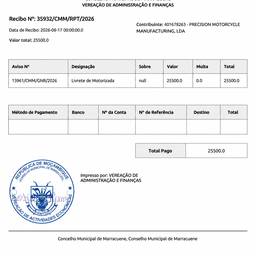 Municipal Receipt Edit
