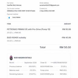 Petronas Receipt Editor