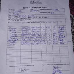 Attendance Sheet Edit