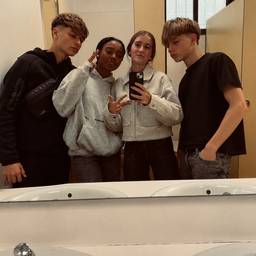 Four Friends Group Selfie