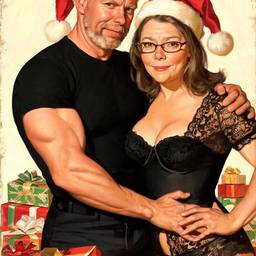 Vintage Christmas Pin-Up Poster