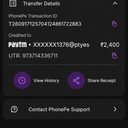 PhonePe Payment Status Edit