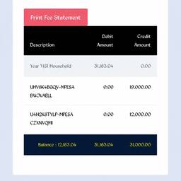 Fee Statement Transaction Edit