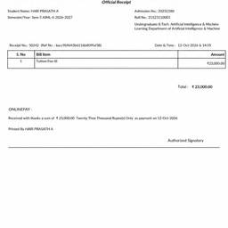 Edit Receipt Amount