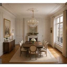 Haussmannian Dining Room Render