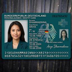 Vorher - Deutscher Personalausweis Generator