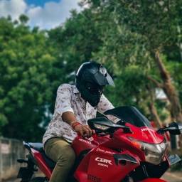 Before - Motorcycle Rider Cutout