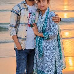 Sunset Beach Couple Photo