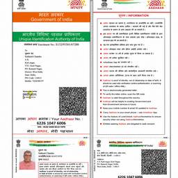 Before - Aadhaar Card Number Edit