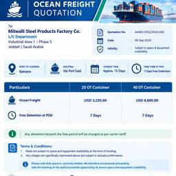 Edit Freight Quotation Document
