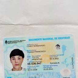 Depois - Editar número do cartão de identificação