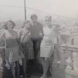Before - Restored Vintage Rooftop Portrait