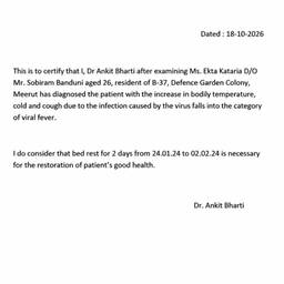 Medical Certificate Edit