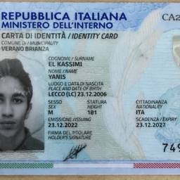 Italian ID Card Name Edit
