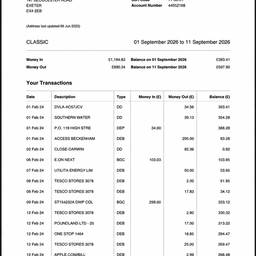 After - Bank Statement Edit