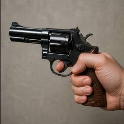 Hand Holding a Revolver