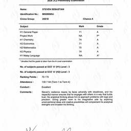 Après - Modifier la note de résultat d'examen