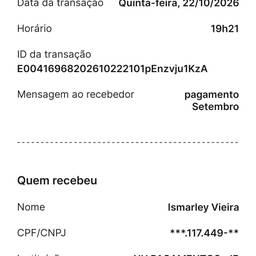 Avant - Modifier le reçu de paiement Pix