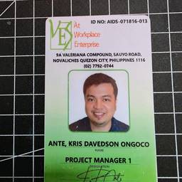 Edit Text on ID Badge