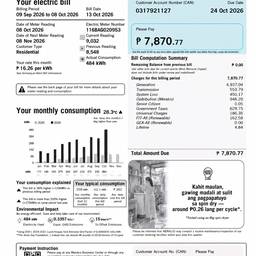 Electric Bill Balance Edit