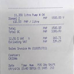 Edit Receipt Total AI