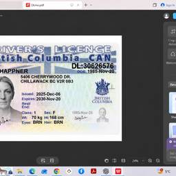 Después - Edición del nombre en la licencia de conducir
