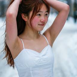 Winter Portrait Snow Scene