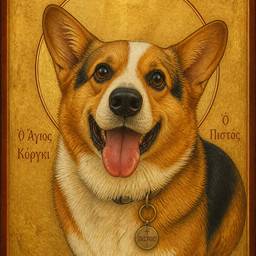 Saint Corgi Icon