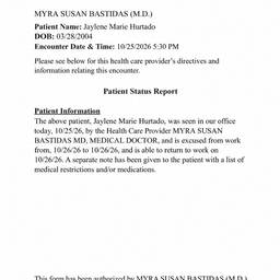 Doctor's Note Date Edit