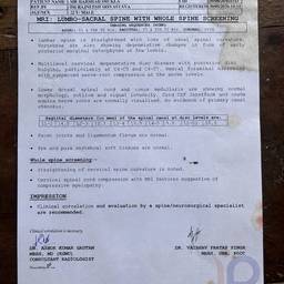Medical MRI Report Edit