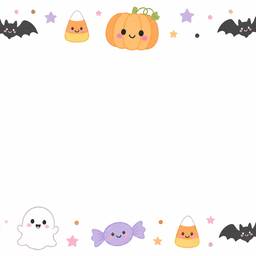 Kawaii Halloween Slide Border