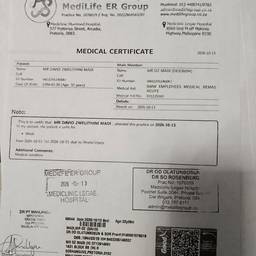 Medical Certificate Date Edit