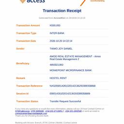 Bank Receipt Amount Edit