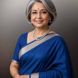 Blue Saree Portrait Edit