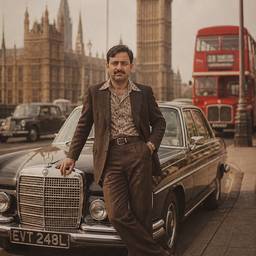 70s London Fashion Portrait
