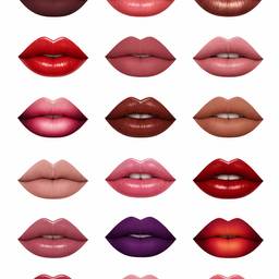 Lip Color Swatch Chart