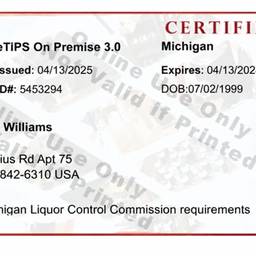 Certification Card Date Edit